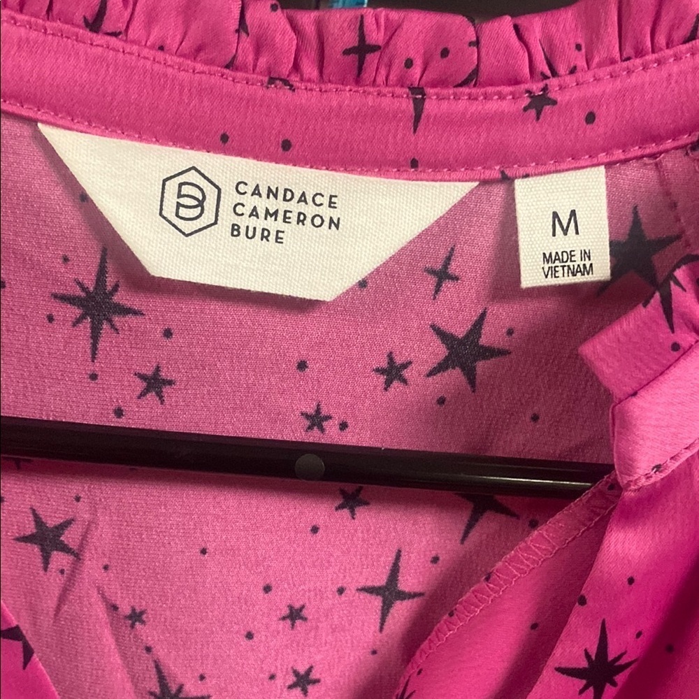 Candace Cameron Bure Pink Star Print Maxi Dress NWOT - Picture 5 of 7